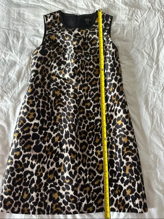 J. Crew Leopard Print Sleeveless Dress 4 - Picture 5 of 7